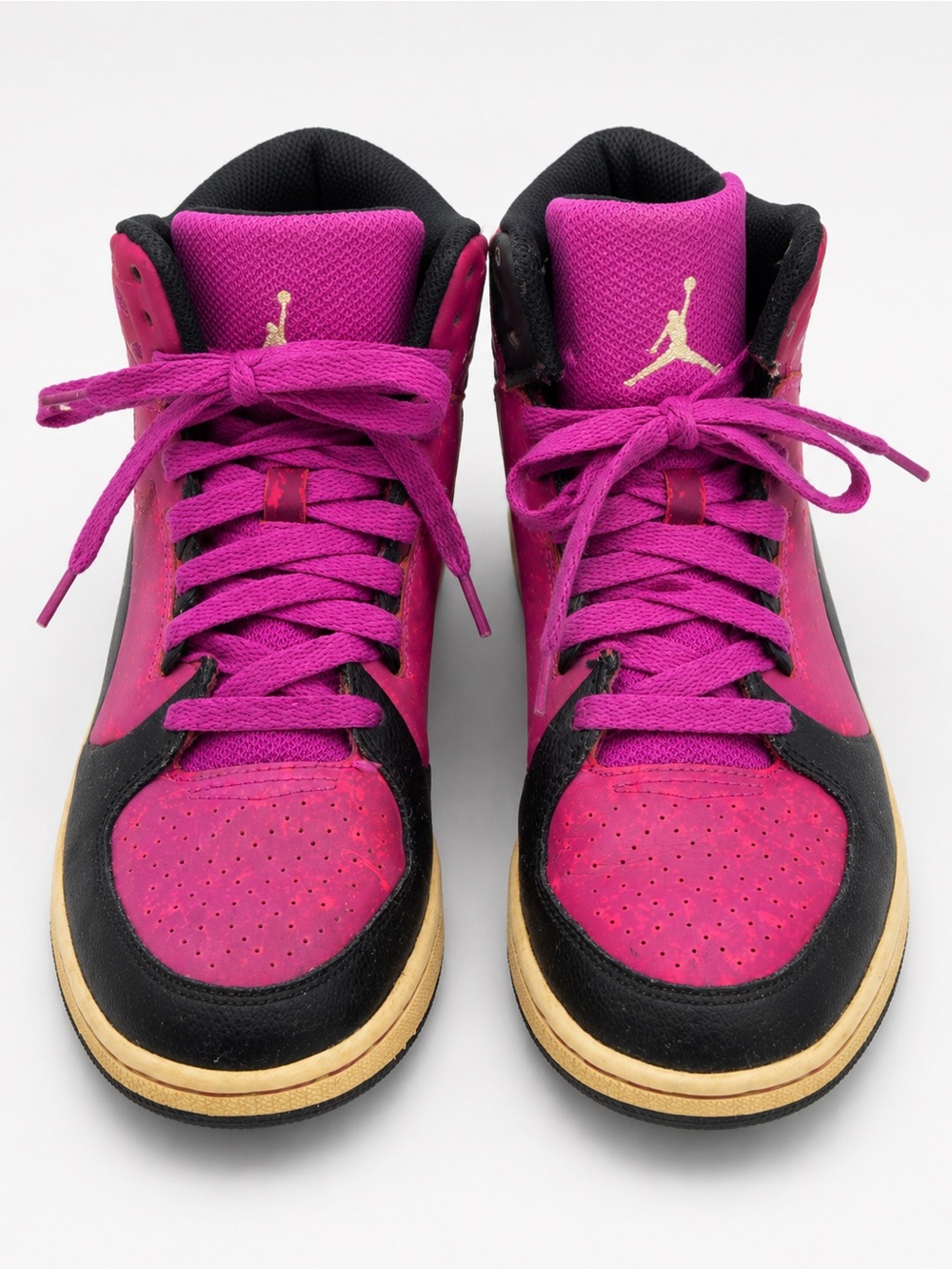 Kids Air Jordon 1 Flight Fuchsia Flash High Top size 5Y  (kids) Pre-owned